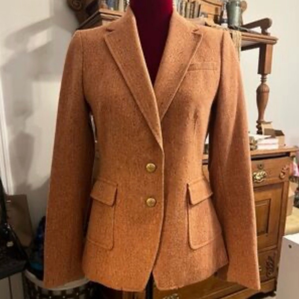 Banana Republic | Burnt Orange Tweed Blazer | Sz 00P